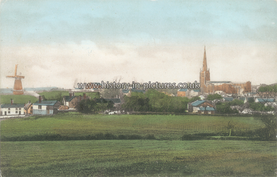 Church, Mill and Village Thaxted, Essex. c.1907